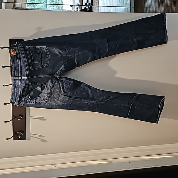 American eagle dark denim destroy kickboot jeans - Picture 2 of 7